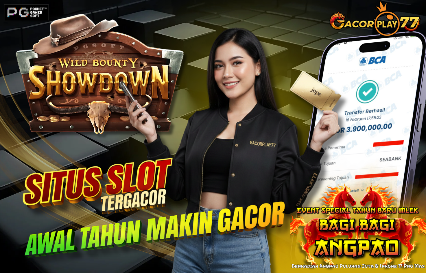 Selamat kepada user id : zh****ra Wede Rp 3.900.000 di Game WILD BOUNTY SHOWDOWN PG SOFT Cair Gk Sampe 1 Menit! Menang Mudah di Gacorplay77